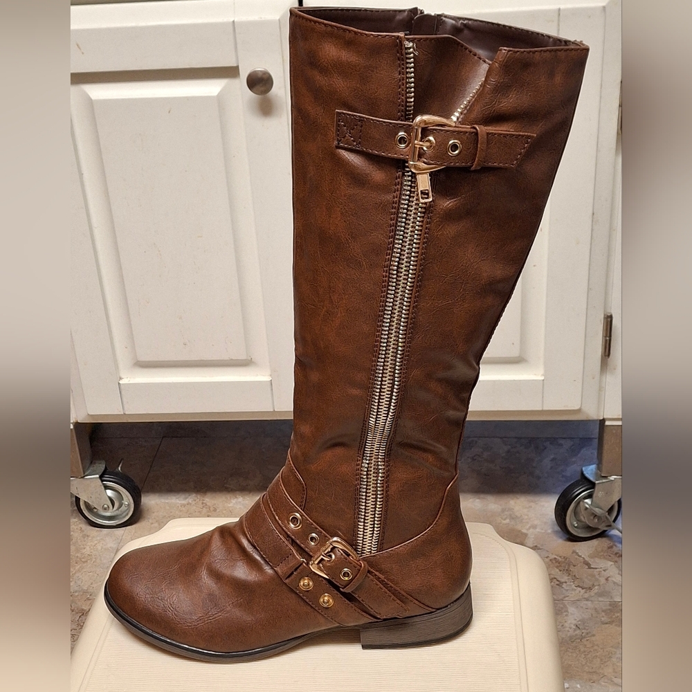 New Women's Chapter-16 stylish Motorcycle Riding Boot-brown